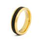 Preview: 6 mm Gold-Titanring mit geschmiedetem Kohlenstoff - Rota Gold Carbon